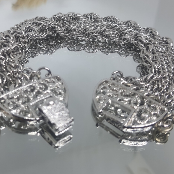 Monet Multi-strand Silver Bracelet - Picture 1 of 2